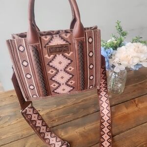 Wrangler Brown and Peach Patterned Women's Bag